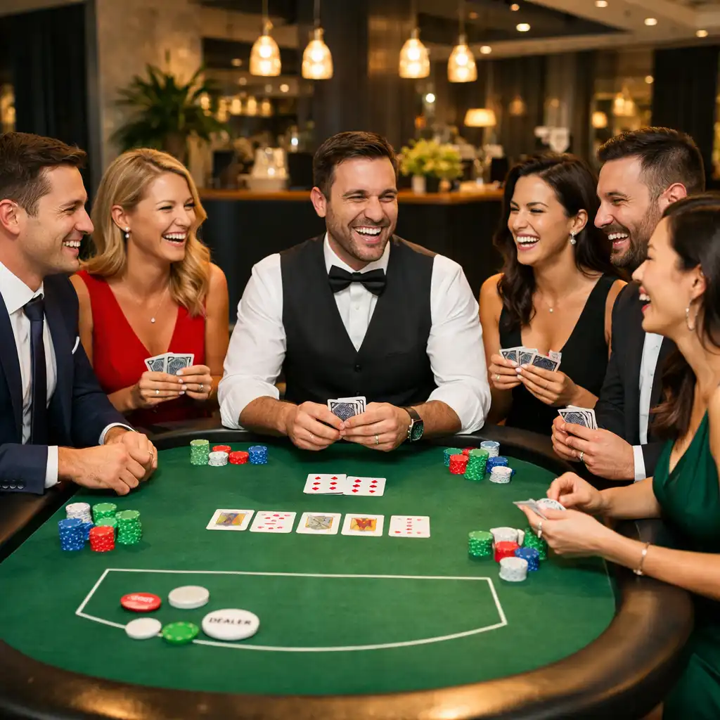 Table de poker animée lors d’un team-building en entreprise